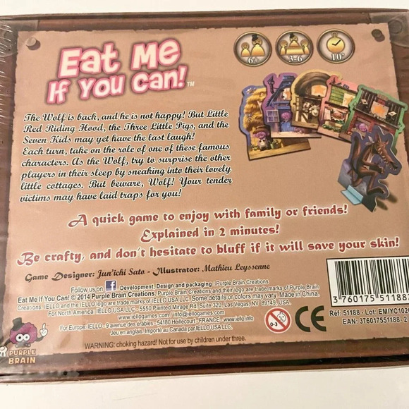 2014 Eat Me If You  Can Card Board Game Red Riding Hood 3 Little Pigs Bad Wolf - Picture 11 of 13